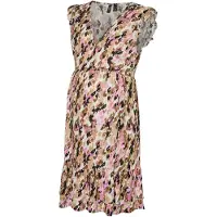 Vero moda Maternity Vestido 'VMMEasy' marrón claro / orquidea / negro / offwhite