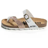 Bayton Sandalias de dedo 'Diane' oro / negro / blanco