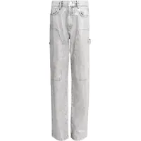 AllSaints Mia Carpenter Jean Coated Silver Talla: W25 | Vaqueros Rectos Outlet | Mujer | Gris
