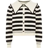 NAEMI Cárdigan negro / blanco