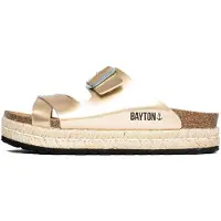 Bayton Zapatos abiertos 'Tenerife' oro / negro moteado