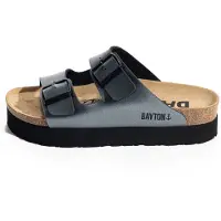 Bayton Zapatos abiertos 'JAPET' gris plateado / negro