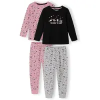 MINOTI Pijama gris / rosa