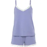 s.Oliver Pijama de pantalón corto azul paloma / blanco