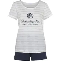 LASCANA Pijama beige / azul noche / blanco