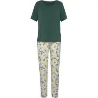 LASCANA Pijama 'LAS Summer Fruits PJ' verde / mezcla de colores