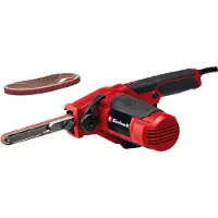 Einhell Lijadora de banda TC-BF 500 E (roja/negra, 500 vatios, incluye juego de 6 correas de lijado)