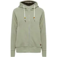 Oxmo Sudadera con cremallera 'ULLA' marrón / verde
