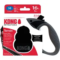 Kong Retractable Leash Terrain - M - Negro