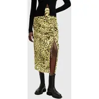 AllSaints Carla Skirt Teresa Lime Green Talla: 8 | Faldas Midi Outlet | Mujer | Verde