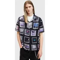 AllSaints Fotos Ss Shirt Jet Black Talla: XL | Camisas Casuales Outlet | Hombre | Negro