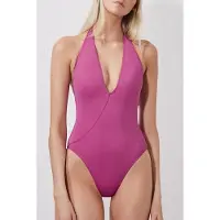 French Connection Core Halter Neck Costume Festival Fuchsia Talla: XS | Bañadores Outlet | Mujer | Rosa