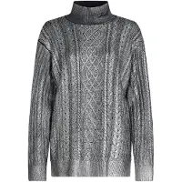 Karl Lagerfeld Cable Knit Sweater Gunmetal Talla: XS | Sudaderas con Capucha Outlet | Mujer | Gris