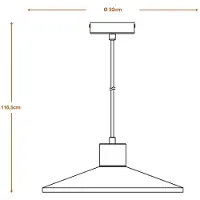 Ledvance imitación Concrete Wood Dunkelgrau/Holzdekor Ø32cm max. 25W E27