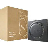 Fibaro FGWU-021-8: 2 puertos USB, rango de temperatura de 0 a 40 °C, rango de humedad de 0 a 90%, color negro, voltaje de 100-240 V, frecuencia de 50/60 Hz
