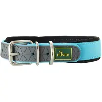 Hunter - Collar Convenience Comfort - Collares para perro size Halsumfang 52-60 cm - Breite 2,5 cm, turquoise