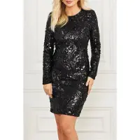 Guess Marciano By Tera Dress Jet Black Multi Talla: 38 | Mini Vestidos Outlet | Mujer | Negro