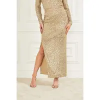 Guess Marciano By Sparkle The Dark Fantasy Gold Maxi Skirt S Talla: M | Faldas Maxi Outlet | Mujer | Amarillo