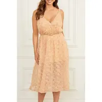 Guess Marciano By Rosie Dress Smooth Almond Talla: 44 | Vestidos Midi Outlet | Mujer | Marrón