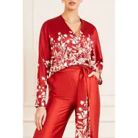 Guess Marciano By Erin Top Shadowlands Blouse Print Talla: 44 | Blusas Outlet | Mujer | Verde