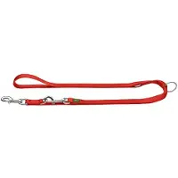 Hunter - Adjustable Nylon V Leash - Correa para perro size Länge max. 200 cm - Breite 1,0 cm, rojo