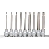 Ks Tools 911.1550, juego de llaves de vaso, 3/8", 9 piezas, acero cromo-vanadio, según las normas DIN 3120 e ISO 1174, peso: 650 g