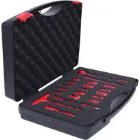 Ks Tools 117.1877, juego de llaves de vaso, 1/4", 22 piezas, acero, conforme a la norma IEC 60900, 1,6 kg