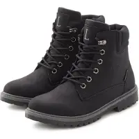 LASCANA Botines con cordones negro