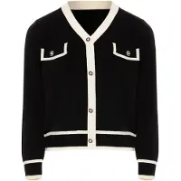 NAEMI Cárdigan negro / blanco