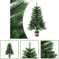 The Living Store : Árbol de Navidad artificial, con agujas de aspecto natural, 65 cm, color verde