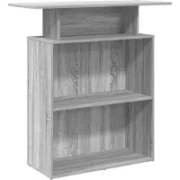 vidaXL Mostrador de recepción , color gris Sonoma, 100x40x104 cm, material de madera