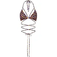 LASCANA Top de bikini 'Lavista' lila / naranja / negro