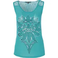 KOROSHI Top jade / negro / blanco