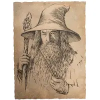 Weta Workshop El Hobbit Retrato De Gandalf El Gris Póster 21x28 Cm