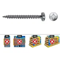 Celo Tornillo De Cabeza Redonda Para Madera Velox B 3.5x25 Mm 1000 Unidades