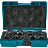 Makita Estuche con 9 vasos de 1/2" para impacto, color negro - - E-16564