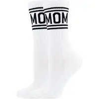 Ewers Calcetines deportivos 'MOM' negro / blanco