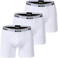 BOSS para hombre. 50475282 Pack 3 Bóxers 3P Power blanco (L), Homewear, Algodón, outlet 2026.