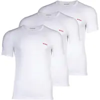 HUGO para hombre. 50493972 Pack 3 Camisetas Interiores Algodón blanco (L), Casual, Homewear, Manga corta, outlet 2026.