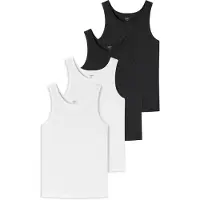 Schiesser Camiseta térmica negro / blanco