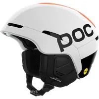 POC - Cascos esquís hombre - Obex Connect By Harman-Kardon Hydrogen White/Fluorescent Orange AVIP - Talla 55-58 cm - Blanco