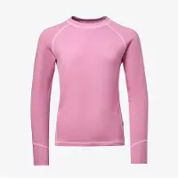 Isbjörn of Sweden - Teen's Husky Sweater Baselayer - Ropa interior merino size 158/164, blanco/fucsia