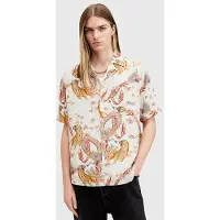 AllSaints Dragon Ss Shirt Off White Talla: XS | Camisas Casuales Outlet | Hombre | Blanco
