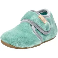 Living Kitzbühel - Baby's Hook-and-Loop Shoes Velvet - Plain - Zapatillas de estar por casa size 18, verde