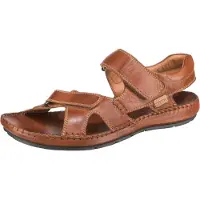 Pikolinos para hombre. 06J-5818XL Sandalias de piel con cierre adherente Tarifa marrón (50), Plano, Velcro, Casual, outlet 2026.
