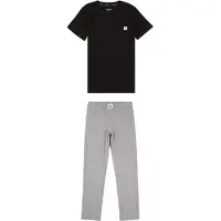 Calvin Klein Underwear Pijama gris moteado / negro / blanco