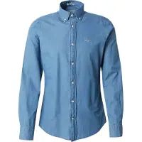 Gant para hombre. 3000402 Camisa Slim Fit azul (XL), Casual, Algodón, Manga larga, outlet 2026.