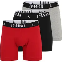Jordan Calzoncillo boxer 'FLIGHT Cotton Core Boxer Briefs' gris moteado / rojo / negro / blanco