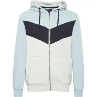 INDICODE JEANS Sudadera con cremallera 'Pock' azul claro / azul oscuro / gris claro