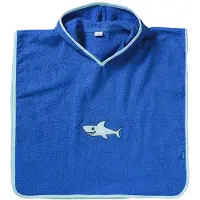 Playshoes Albornoz 'Hai' azul / gris claro